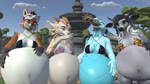 anthro belly big_belly bikini blue_body burping clothing female female/female group male male/female oral_vore swimwear two-piece_swimsuit vore kudalyn sound_warning mythology altea mi bovid bovine canid canine dragon felid feline fox mammal mythological_creature mythological_scalie scalie 16:9 3d_(artwork) 3d_animation animated digital_media_(artwork) hi_res short_playtime sound webm widescreen