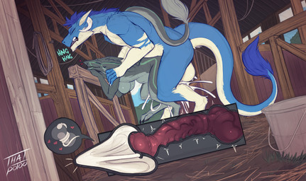 aggressive_fertilization animal_genitalia animal_penis anthro anthro_on_anthro anthro_penetrated anthro_penetrating anthro_penetrating_anthro balls big_balls big_breasts bodily_fluids breasts bucket cervical_contact clenched_teeth container cum cum_in_uterus cum_in_vagina cum_inflation cum_inside cumshot curved_horn dangling_legs duo ejaculation equine_genitalia equine_penis female female_penetrated fur genital_fluids genitals grey_body grey_fur hanging_breasts hay horn huge_balls hybrid_genitalia hybrid_penis impregnation inflation inside internal internal_vaginal interspecies knot knotted_equine_penis knotted_penis larger_male long_tail male male/female male_penetrating male_penetrating_female medial_ring multicolored_body multicolored_fur nipple_piercing nipples orgasm_face ovum ovum_with_heart penetration penis piercing sex size_difference smaller_female smile sperm_cell stable tail tail_tuft teeth throbbing throbbing_penis tuft uterus vein veiny_penis thatpotoo mythology kroren_(kroren) toby_(tobias2019) dragon furred_dragon furred_scalie mythological_creature mythological_scalie scalie sergal 2025 hi_res