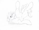 ass_up feral glacier hooves lying male on_back simple_background solo tongue tongue_out white_background young young_feral young_male goina hasbro my_little_pony fan_character earth_pony equid equine horse mammal pony 2015 absurd_res graphite_(artwork) greyscale hi_res monochrome sketch traditional_media_(artwork)