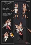 anthro brown_body brown_fur clock fangs fur male pocketwatch solo teeth text tongue watch ocerydia bad_guy_cafe halloweek judge_arten_(artenreichtum) demon felid feline lynx mammal absurd_res english_text hi_res model_sheet