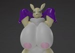 anthro areola big_breasts breasts female fur huge_breasts hyper looking_at_viewer looking_pleasured neck_tuft nipples nude shaking_breasts simple_background smile smiling_at_viewer solo thick_thighs tuft wiggle highyenaarts bandai_namco digimon canid canine canis digimon_(species) mammal renamon 3d_(artwork) 3d_animation animated digital_media_(artwork) short_playtime