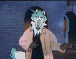 anthro clothed clothing fur gloves handwear looking_at_viewer male male_anthro photo_background real solo dewottdude third-party_edit brand_new_animal never_gonna_give_you_up rickroll studio_trigger rick_astley shirou_ogami canid canine canis mammal wolf 2020 meme photo_manipulation photography_(artwork)