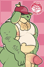 2:3 animated anthro anthrofied appletrucker appletun arm_hair balls barazoku belly biceps big_balls big_penis body_hair chest_hair clothing daddyfication dragon elemental_creature erection fan_character flora_fauna food food_creature generation_8_pokemon genitals green_body hairy hat hat_over_eyes headgear headwear hi_res humanoid_genitalia humanoid_penis loop male musclegut muscular muscular_anthro muscular_male mythological_creature mythological_scalie mythology navel nintendo nipples no_sound overweight overweight_anthro overweight_male pecs penis plant pokemon pokemon_(species) pokemorph scalie short_playtime simple_background slightly_chubby slightly_chubby_male smile solo tail thick_thighs ursa-m1nor vein veiny_penis webm