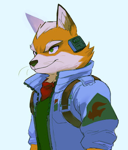 anthro clothing dipstick_ears ear_markings electronics eyebrows fur green_eyes headgear headphones headset inner_ear_fluff jacket kerchief male markings multicolored_ears neckerchief neckwear orange_body orange_fur solo tan_body tan_fur topwear tuft whiskers shira-hedgie nintendo star_fox fox_mccloud canid canine fox mammal 2026