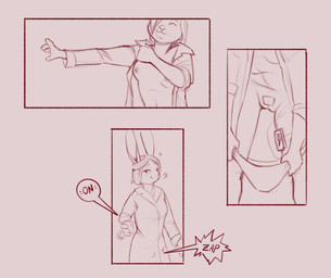 breasts clothed clothing coat comic_panel dressing_up electronics electrostimulation female genitals hidden_sex_toy lab_coat nipples nude nurse_clothing panties panties_down partially_clothed phone remote_controlled scrubs stealth_masturbation topwear underwear underwear_down vulva disnomia nyxapnea kat_(disnomia) lagomorph leporid mammal rabbit artist_collaboration multiple_scenes sketch story story_in_description