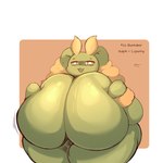 anthro big_breasts breasts female fur green_body huge_breasts hyper hyper_breasts pokemorph simple_background slightly_chubby solo thick_thighs yellow_body yellow_eyes yellow_fur lightmizano nintendo pokemon generation_3_pokemon generation_4_pokemon gulpin hybrid hybrid_pokemon lopunny pokemon_(species) 1:1 hi_res