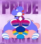 anthro balls_outline big_butt biped bisexual_pride_colors bow_tie bulge bulge_from_behind butt clothed clothing detailed_bulge duo genital_outline lgbt_pride long_socks lying male male/male male_anthro on_another on_front on_top pansexual_pride_colors partially_clothed pride_color_clothing pride_colors rear_view henrique_rick lgbt_pride_month mario_bros nintendo lickid summy blue_yoshi pink_yoshi yoshi absurd_res digital_drawing_(artwork) digital_media_(artwork) hi_res