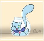 anthro blue_body blue_scarf container green_eyes jar male mostly_nude paws scarf scarf_only solo star_eyes tail drawcat13 nintendo pokemon milian_(mew_lindo) generation_1_pokemon legendary_pokemon mew_(pokemon) pokemon_(species) shiny_pokemon