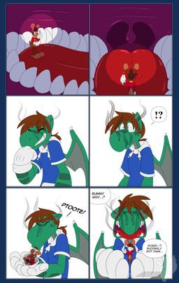 3_toes 4_fingers anthro big_feet big_grin big_tongue cartoon_gloves cartoon_physics curling_toes dazed dizzy dizzy_eyes duo feet fingers inside_mouth macro male male/male mawplay micro open_mouth pawpads paws red_tongue size_difference soft_vore soles spread_toes tail text toes tongue toony toony_moment uvula vore whiskers wings crocdragon89 mythology joshua_edgars_(crocdragon89) roderick_(tamerkoh) toon_joshua_edgars_(crocdragon89) dragon lagomorph leporid mammal mythological_creature mythological_scalie rabbit scalie absurd_res alpha_channel comic english_text hi_res