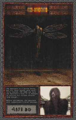 4_wings chrysalis horror_(theme) insect_wings looking_at_viewer male multi_wing not_furry proboscis_(anatomy) solo text wings plastiboo godhusk the_innocent_(godhusk) angel animal_humanoid arthropod arthropod_humanoid deity humanoid insect insect_humanoid digital_media_(artwork) english_text hi_res official_art