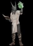 black_hair book clothed clothing colored_fire fire front_view fully_clothed green_eyes green_fire hair horn humanoid_pointy_ears lacing magic male pointy_ears simple_background smile solo spellbook standing transparent_background wrigglingwyvern bioware dragon_age electronic_arts qunari 2018 alpha_channel digital_media_(artwork) full-length_portrait hi_res portrait