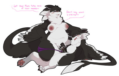3_fingers 3_toes 4_ears age_difference animal_genitalia animal_penis animal_vulva anthro anthro_on_anthro anthro_penetrated anthro_penetrating anthro_penetrating_anthro areola asking asking_another balls belly big_areola big_belly big_breasts big_penis big_tail big_vulva biped black_body black_claws black_feathers black_finger_claws black_fur black_genitals black_hair black_penis black_sclera black_tail black_toe_claws black_vulva blush bodily_fluids breasts breasts_apart butt canine_genitalia canine_vulva chest_tuft claws clothed clothing clothing_around_one_leg countershading crotch_tuft cum cum_in_vagina cum_inside cum_on_own_penis cum_on_penis cum_on_self dialogue digitigrade dominant dominant_anthro dominant_female dripping duo embarrassed equine_genitalia equine_penis erection feathered_wings feathers featureless_chest feet female female_anthro female_on_top female_penetrated finger_claws fingers fluffy from_front_position fur genital_fluids genitals grey_body hair hand_on_head hand_on_hip hand_on_own_hip head_grab heart_symbol impregnation_request inbreeding intraspecies kneeling larger_anthro larger_female leaking leaning leaning_backward leaning_on_arm long_tail looking_at_another looking_down lying male male/female male_anthro male_penetrating male_penetrating_female mature_female mommy_kink mommydom mostly_nude multi_ear multicolored_body multicolored_fur narrowed_eyes neck_tuft nipple_dip nipples nude nude_anthro older_female on_back on_bottom on_top open_mouth overweight overweight_anthro overweight_female panties panties_down partially_clothed pawpads paws pear-shaped_figure penetration penile penile_penetration penis penis_in_vagina pink_areola pink_nipples pink_pawpads pink_tongue plump_labia precum purple_clothing purple_eyes purple_panties purple_underwear question question_mark sagging_breasts sex sheath side_view simple_background sitting size_difference slightly_chubby slightly_chubby_anthro smaller_anthro smaller_male smile son_penetrating_mother speech_bubble stated_incest submissive submissive_male tail talking_to_another text thick_thighs toe_claws toes tongue tuft tufted_fur underwear underwear_around_one_leg underwear_down vaginal vaginal_fluids vaginal_penetration vulva white_background white_belly white_body white_breasts white_feathers white_feet white_fur white_tail white_wings wide_hips winged_arms wings yes-no_question younger_anthro younger_male perlibox fyr's_mum_(fenrir784) fyr_(fenrir784) avali avian bird 2026 absurd_res colored digital_drawing_(artwork) digital_media_(artwork) english_text hi_res shaded simple_shading herm_(lore) incest_(lore) intersex_(lore) maleherm_(lore) mother_(lore) mother_and_child_(lore) mother_and_son_(lore) parent_(lore) parent_and_child_(lore) parent_and_son_(lore) son_(lore)