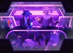 claws clothing drinking eyewear glasses ice jacket necktie paws space_bar suit topwear window_reflection sharkbossart arcturas mercury_(haloren) elemental_creature ice_creature mineral_fauna shadekin hi_res