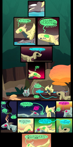 day death dialogue fantasy female feral male outside profanity text water thepatchedragon dragonscape mythology logan_(thepatchedragon) maria_(thepatchedragon) sarah_(thepatchedragon) dinosaur dragon drekir mythological_creature mythological_scalie prehistoric_species reptile saurischian scalie theropod absurd_res comic english_text hi_res