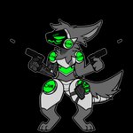 animated animated_png anthro armor biped black_hand black_hands body_hair breastplate c.a.m. canid canine canis chest_fur chest_hair chest_tuft cloveruu cybernetic_arm cybernetic_hand cybernetic_limb cybernetics digital_drawing_(artwork) digital_media_(artwork) digitigrade fingers fluffy fluffy_ears fluffy_hair fluffy_neck_fur fluffy_tail fur glowing glowing_body glowing_eyes green_body green_eyes grey_body grey_fur grey_hair gun hair handgun jackal loop low_res machine male mammal meme metal metallic_body military neck_tuft pistol prosthetic prosthetic_arm prosthetic_hand prosthetic_limb protogen protogen_armor protogen_face protogen_visor protogenized ranged_weapon robotic robotic_arm robotic_hand robotic_limb screen screen_face short_playtime smile soldier solo special_forces sticker tail tail_tuft thumbnail tuft warrior weapon yuri_chacal