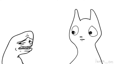 ambiguous/ambiguous ambiguous_anthro ambiguous_gender announcing_pooping anthro implied_feces open_mouth overbite pooping screaming shocked teeth tongue what yelling lemm_on sound_warning i'm_gonna_brown_(meme) ambiguous_species felid feline mammal 16:9 2021 2d_animation animated english_audio hi_res line_art short_playtime sound voice_acted widescreen