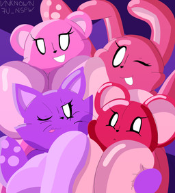 against_surface anthro arm_around_another big_breasts breast_squeeze breast_squish breasts breasts_on_glass countershading empty_eyes eyelashes featureless_breasts female group hug huge_breasts hyper hyper_breasts looking_at_viewer nude nude_anthro nude_female on_glass one_eye_closed open_mouth pawpads paws pink_body pink_countershading pink_inner_ear pink_pawpads pink_tongue plushie pointy_ears purple_background purple_body purple_countershading purple_inner_ear purple_pawpads red_body red_countershading round_ears simple_background smile smiling_at_viewer squeezing squish stylized_empty_eyes text tongue toony whiskers wink winking_at_viewer unknown7unsfw lovedoll_toy_factory catti_(gremlingrounded) hoppi_(gremlingrounded) merri_(gremlingrounded) teddi_(gremlingrounded) animate_inanimate bear domestic_cat felid feline felis lagomorph leporid living_plushie mammal mouse murid murine rabbit rodent 2025 absurd_res artist_name cel_shading colored english_text hi_res shaded