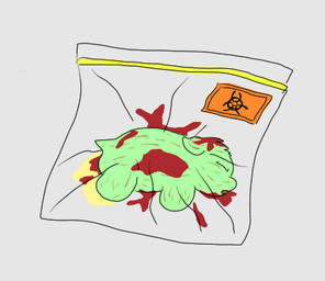 ambiguous_feral ambiguous_gender biohazard_symbol blood blood_on_body bodily_fluids corpse death eyes_closed featureless_feet featureless_hands feet feral fur genital_fluids gore green_body green_fur grey_background hazard_symbol monotone_body monotone_fur neonate open_mouth plastic_bag side_view simple_background solo symbol urine young young_ambiguous young_feral carpdime fluffy_pony fluffy_pony_(species) mammal digital_media_(artwork) low_res