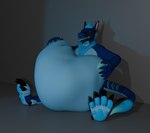 abdominal_bulge anthro belly big_belly male open_mouth oral_vore pawpads paws soft_vore solo tongue tongue_out vore fulgur felkin 3d_(artwork) digital_media_(artwork)