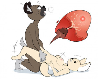 4_toes 5_fingers anthro anthro_on_anthro anthro_penetrated anthro_penetrating anthro_penetrating_anthro bite biting_lip biting_own_lip black_nose bodily_fluids breasts breath brown_body brown_fur butt cum cum_in_vagina cum_inside duo feet female female_penetrated fingers fur genital_fluids genitals impregnation internal interspecies interspecies_impregnation kneeling lying male male/female male_penetrating male_penetrating_female nipples nude on_back open_mouth orgasm orgasm_face ovum penetration penile penile_penetration penis penis_in_vagina self_bite sex simple_background sperm_cell teeth thrusting toes vaginal vaginal_penetration white_background conditional_dnp erobos aggretsuko sanrio fenneko haida_(aggretsuko) canid canine fennec_fox fox hyena mammal spotted_hyena true_fox 2021 story story_in_description