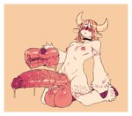 anthro areola balls big_balls big_ears big_penis biped blush bodily_fluids body_hair border breasts broken_sex_toy collar collar_only cowbell dripping dripping_penis erection eyes_closed front_view frustrated fur genital_fluids genitals gynomorph hair holding_object holding_sex_toy hooves horn huge_balls huge_penis hyper hyper_balls hyper_genitalia hyper_penis intersex kneeling leaking_precum leg_hair masturbation medial_ring mostly_nude nipples nude orange_background penetrable_sex_toy penis pink_hair precum precum_drip pubes sex_toy simple_background small_breasts solo vein veiny_penis wavy_mouth white_body white_border white_fur millkefats bovid bovine cattle mammal hi_res female_(lore)