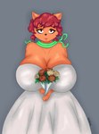 anthro big_breasts bodily_fluids bouquet breasts bride clothed clothing digit_ring dress female flower flower_bouquet fur hair huge_breasts jewelry looking_at_viewer orange_body orange_fur plant red_hair ring simple_background smile solo tears wedding wedding_dress wedding_ring wide_hips azimuth486 undertale undertale_(series) undertale_yellow dina_(undertale_yellow) armadillo mammal reptile scalie snake xenarthran absurd_res digital_media_(artwork) hi_res