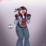 anthro antlers breasts clothed clothing corruption female growth hair horn mutagen mutation simple_background snow solo torn_clothing transformation drxii katherine_(drxii) deer mammal new_world_deer reindeer 1:1 2018 digital_media_(artwork) hi_res