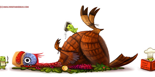 clothing cutlery fork hat headgear headwear kitchen_utensils knife simple_background tools white_background piper_thibodeau avian bird dinosaur galliform oviraptorosaur phasianid prehistoric_species reptile saurischian scalie theropod turkey digital_media_(artwork) digital_painting_(artwork) painting_(artwork)