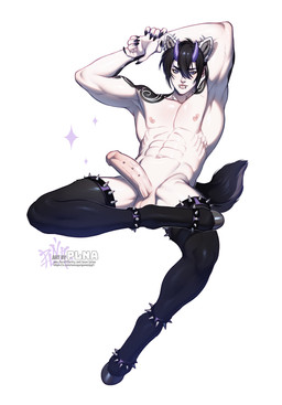 5_fingers abs balls black_hair ear_piercing eyebrow_piercing facial_piercing fingers foreskin frenum_ladder frenum_piercing genital_piercing genitals hair hooves horn humanoid_genitalia humanoid_penis ladder_piercing male muscular muscular_humanoid muscular_male penis penis_piercing piercing simple_background solo tail text vein veiny_penis white_background plna humanoid satyr hi_res url