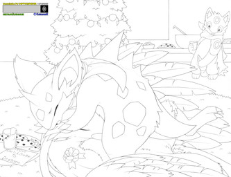 accessory ambiguous_fluids balls big_ears claws cookie dominant dominant_male duo eyes_closed feathers female female_on_bottom feral food fur genitals holidays horn logo lying male male/female male_on_top masturbation on_back on_bottom on_top open_mouth oral oral_penetration penetration penis scarf sex simple_background smile spread_legs spreading submissive submissive_female text toony vulva wings kayasamix christmas fakemon mythology dragoina_the_lovebird avian dragon mythological_creature mythological_scalie reptile scalie 2025 absurd_res black_and_white detailed hi_res line_art monochrome traditional_media_(artwork)