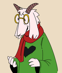 2_horns anthro biped black_eyes clothing curved_horn eyewear fur glasses green_clothing green_hoodie green_topwear hoodie horn looking_aside male red_scarf scarf solo standing topwear wearing_glasses white_body white_fur ganii deltarune undertale_(series) ralsei bovid caprine darkner goat mammal 2024 hi_res