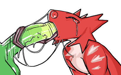 anthro anthro_on_anthro anthro_penetrated anthro_penetrating anthro_penetrating_anthro balls black_sclera blue_eyes bodily_fluids cheek_tuft duo facial_tuft fellatio foreskin fur genital_fluids genitals green_body long_tongue male male/male male_penetrated male_penetrating male_penetrating_male nude nude_anthro oral oral_penetration penetration penile penis precum precum_from_nose precum_on_penis precum_string red_body red_fur saliva saliva_from_nose saliva_string sex shallow_penetration side_view simple_background snot squinted_eyes tears tongue tongue_out tongue_out_fellatio tongue_wrapped_around_penis tonguejob tuft white_background white_body white_fur poskapaints epic_games fortnite raptoral_(character) ziggy_(fortnite) chameleon lizard reptile scalie sergal hi_res