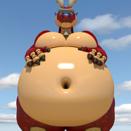 anthro belly big_belly blue_sky claws cloud countershade_torso countershading deep_navel facial_hair horn huge_belly looking_at_viewer male navel obese overweight overweight_anthro overweight_male red_body sky solo thick_thighs themeshow101 super_marshio_(modeler) mythology nintendo the_legend_of_zelda wind_waker valoo dragon mythological_creature mythological_scalie scalie 1:1 2026 3d_(artwork) absurd_res digital_media_(artwork) hi_res