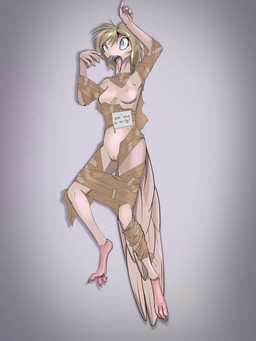 anthro areola beak blood bodily_fluids breasts corpse death feathers feet female female_death fingers genitals hair lying nipples nude on_back open_beak open_mouth simple_background snuff solo tail tail_feathers text toes vulva wrapped wrappings frostbite80 avian bird columbid dove absurd_res digital_media_(artwork) english_text hi_res