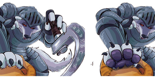 alternate_costume alternative_fashion anthro armor chest_tuft claws duo facial_markings feet first_person_view foot_fetish foot_focus foot_grab foot_play fur fuzzy half-closed_eyes head_markings holding_object holding_weapon interspecies kneeling knight looking_at_viewer male male/male markings mask_(marking) narrowed_eyes orange_body orange_fur pawpads pinned pinned_by_foot pinned_to_ground red_eyes sickle simple_background size_difference smile stepped_on teasing tuft under_foot warrior weapon white_background white_body white_fur ultimatellurker dreamworks puss_in_boots_(franchise) death_(puss_in_boots) puss_in_boots_(dreamworks) canid canine canis domestic_cat felid feline felis mammal tabby_cat wolf hi_res