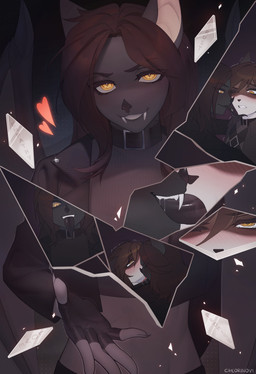 amari(iraraynott) anthro bat_wings duo female female_raping_male french_kissing iraraynott kissing male male/female membrane_(anatomy) membranous_wings wings yandere chlorinovi bat canid canine fox mammal hi_res