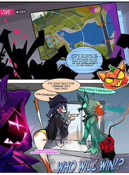 anthro argument asking asking_another asking_how blue_speech_bubble brown_body brown_fur clothing dialogue empty_eyes exclamation_point female fur green_body green_fur green_speech_bubble group heart_symbol looking_at_another male multicolored_body multicolored_fur purple_body purple_fur question_mark screen speech_bubble swimming_trunks swimwear tail talking_to_another tan_speech_bubble text white_body white_fur sirkerner epic_games fortnite mythology cerberus_(fortnite) meow_skulls raven_team_leader spice_(fortnite) bear calico_cat canid canid_demon canine demon domestic_cat felid feline felis hellhound mammal mythological_canine mythological_creature absurd_res comic english_text hi_res