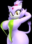 anthro big_breasts breasts clothed clothing female hands_behind_head looking_at_viewer one-piece_swimsuit sling_bikini solo swimwear argos90 blender_cycles sega sonic_the_hedgehog_(series) blaze_the_cat felid feline mammal 3d_(artwork) digital_media_(artwork) hi_res