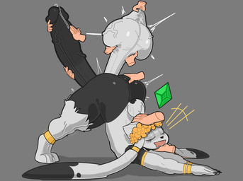 anthro ass_up ball_fondling ball_grab ball_tugging balls big_balls big_penis blush bodily_fluids butt butt_grab cock_and_ball_torture disembodied_hand emanata flower flower_crown fondling gem genital_fluids genital_raphe genital_torture genitals hand_on_butt headpat huge_balls huge_penis humanoid_genitalia humanoid_penis jewelry jewelry_only leaking_precum long_ears nude nude_anthro penis penis_backwards petting plant precum raphe_(anatomy) rubbing_penis saggy_balls scrotal_raphe scrotum_flap scrotum_pull scut_tail short_tail solo tail vein veiny_balls veiny_penis flexlntr tabunie deity lagomorph mammal absurd_res hi_res