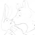 anthro blush duo eyes_closed fur kissing larger_male love male male/male predator/prey romantic romantic_couple simple_background size_difference smaller_male white_background boreoboros disney zootopia fan_character sunny_(trash_character) zeke_(trash_character) hyena lagomorph leporid mammal rabbit spotted_hyena 1:1 2016 digital_media_(artwork) hi_res monochrome sketch