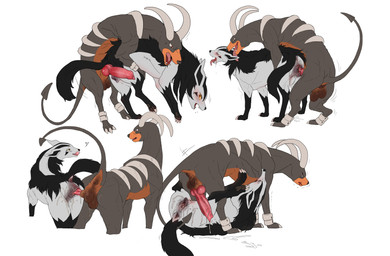 anatomically_correct anatomically_correct_genitalia anatomically_correct_penis animal_genitalia animal_penis animal_vulva anus ass_to_ass balls bodily_fluids canine_genitalia canine_penis canine_vulva cum cum_in_vagina cum_inside duo female female_feral female_penetrated feral feral_on_bottom feral_on_feral feral_on_top feral_penetrated feral_penetrating feral_penetrating_feral from_behind_position genital_fluids genital_focus genitals knot knotting licking licking_lips male male/female male_feral male_penetrating male_penetrating_female mating_grip mounting penetration penile penile_penetration penis penis_focus penis_in_vagina plump_labia rounded_back sex simple_background tongue tongue_out vaginal vaginal_knotting vaginal_penetration vulva vulva_focus white_background shebeast nintendo pokemon canid canine generation_2_pokemon generation_3_pokemon houndoom mammal mightyena pokemon_(species) 2019 absurd_res digital_media_(artwork) hi_res
