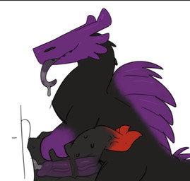 3_toes anal anal_penetration animal_genitalia black_body black_eyes bodily_fluids cum cum_in_ass cum_inside deep_penetration duo feet feral genital_fluids genitals internal looking_pleasured male male/male medial_ring penetration penis purple_body saliva saliva_string simple_background size_difference sweat sweatdrop through_wall toes tongue tongue_out vein veiny_penis white_background dog_phenomenon rain_world videocult lizard_(rain_world) red_lizard_(rain_world) train_lizard_(rain_world)
