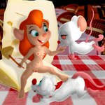 blush breasts cheese dairy_products female food genitals looking_at_another looking_pleasured looking_up male nipples nude open_mouth pussy smile spread_legs spreading mousetache chip_'n_dale_rescue_rangers disney pinky_and_the_brain warner_brothers gadget_hackwrench pinky_(warner_brothers) the_brain mammal mouse murid murine rodent 1:1 crossover hi_res