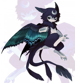 3_toes abstract_background ambiguous_anthro ambiguous_gender anthro blue_body blue_claws blue_ears blue_feathers blue_hair blue_tail blue_wings chibi claws feathers feet hair humanoid_face kemono looking_at_viewer mouth_closed purple_body purple_feathers serious solo tail teal_wings toes wings jejejunum european_mythology greek_mythology mythology whisper_(jejejunum) animal_humanoid avian harpy humanoid mythological_avian mythological_creature nethermare 2025 digital_media_(artwork) full-length_portrait hi_res portrait shaded female_(lore)