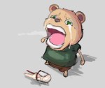 anthro biped bodily_fluids bottomwear brown_body clothing crying kemono shirt shorts solo tears topwear kusosensei crying_chopper one_piece the_one_piece_is_real inigo_(kusosensei) bear mammal 2022 hi_res meme