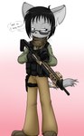 anthro black_hair clothing dialogue eyewear fingers fur glasses gloves grey_body grey_fur gun hair handwear jacket m14 m14_ebr male mk14_mod0 pink_background ranged_weapon scar scarf simple_background simple_eyes solo standing sunglasses text thought_bubble topwear vest weapon whiskers sandwich-anomaly van_(sandwich-anomaly) domestic_cat felid feline felis mammal 2017 digital_media_(artwork) english_text hi_res