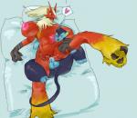 anthro bodily_fluids breasts cum duo erection female genital_fluids genitals male nipples non-mammal_nipples penis pussy sex 023 nintendo pokemon blaziken generation_3_pokemon generation_4_pokemon luxio pokemon_(species) absurd_res hi_res