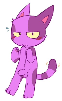 anthro balls biped blush blush_lines embarrassed flaccid foreskin fur genitals humanoid_genitalia humanoid_penis looking_at_viewer male male_anthro markings nude nude_anthro nude_male paws penis purple_balls purple_body purple_fur purple_penis purple_spots purple_stripes simple_background solo spots spotted_markings standing striped_markings striped_tail stripes tail tail_markings unretracted_foreskin white_background oob animal_crossing nintendo bob_(animal_crossing) domestic_cat felid feline felis mammal 2015 digital_media_(artwork)