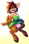 anthro arm_wraps bottomless breasts clothed clothing female green_eyes hair humanoid_hands one_eye_closed open_mouth partially_clothed red_hair solo wraps kiweeroo activision spyro_reignited_trilogy spyro_the_dragon elora deer faun_(spyro) mammal 2018 absurd_res digital_media_(artwork) hi_res