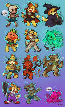 anthro awoo blood bodily_fluids bone cauldron clothing clown container costume cup drinking_glass exposed_brain female food fruit fur glass glass_container glass_cup halloween_costume holidays howl knife magic_user pitchfork plant pumpkin red_body red_fur skeleton solo standing tools wine_glass witch yellow_body yellow_fur panken animal_crossing halloween mythology nintendo frankenstein's_monster isabelle_(animal_crossing) canid canine canis demon domestic_dog ghost goo_creature imp mammal mummy mythological_canine mythological_creature patchwork_creature spirit undead vampire werecanid werecanine werecreature werewolf zombie 2025 absurd_res hi_res